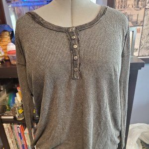 Project Social T Los Angeles Dark Gray Henley T-Shirt Size Small